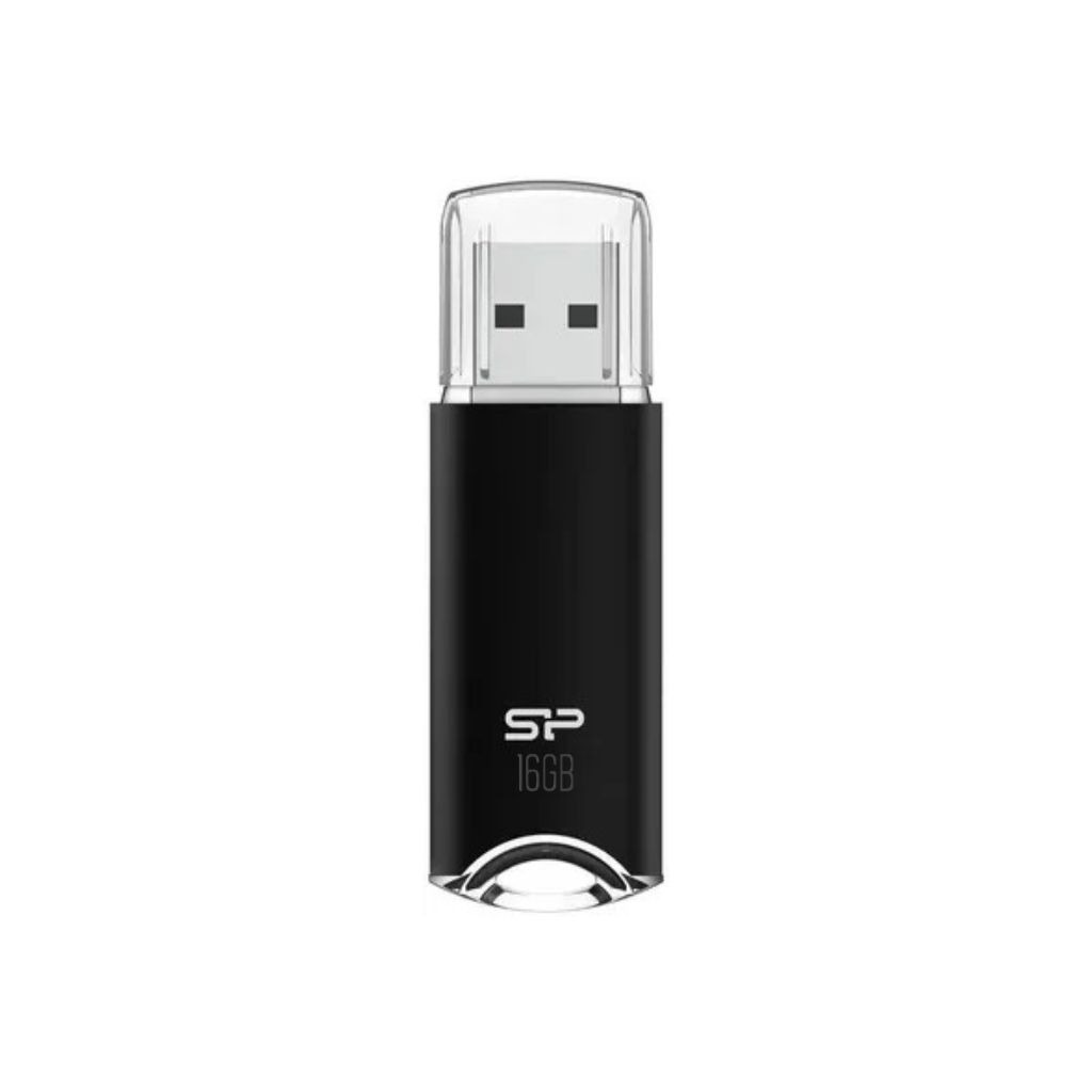 Helios H02 USB Flash Drive UFD 2.0, 16GB, Black (SP016GBUF2H02V1K)
