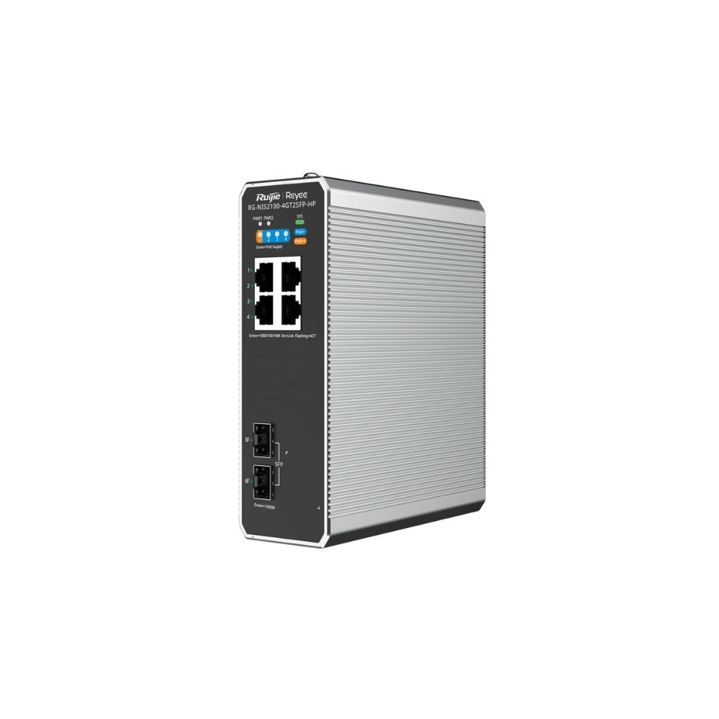  Industrial Cloud Managed PoE Switch 4x Gigabit RJ45 + 2x SFP Ports (RG-NIS2100-4GT2SFP-HP)