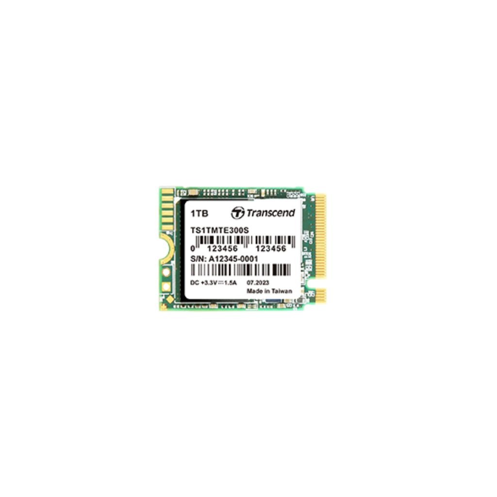 Transcend 1TB M.2 2230 PCIe Gen3x4 NVMe 3D TLC DRAM-less SSD (TS1TMTE300S)