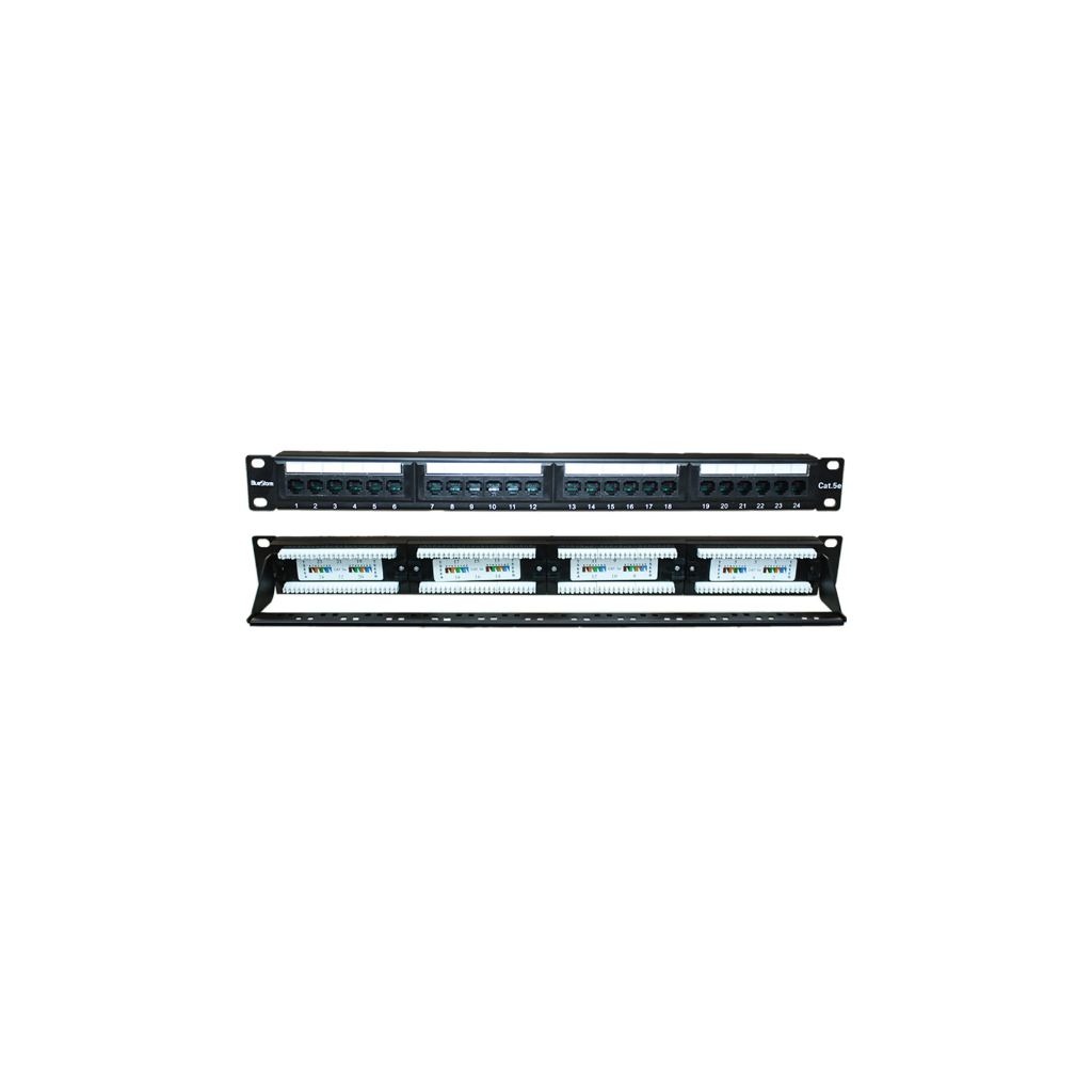  BlueStorm Patch Panel UTP CAT5e 24port (BS-PP-24P-UTP-CAT5E)