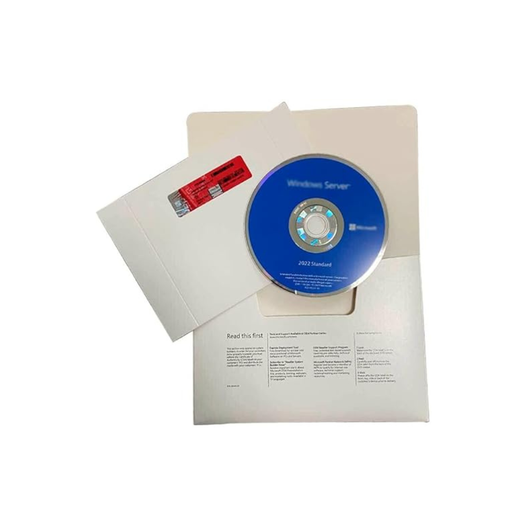 Microsoft Windows Server 2022 Standard 64-bit License & DVD