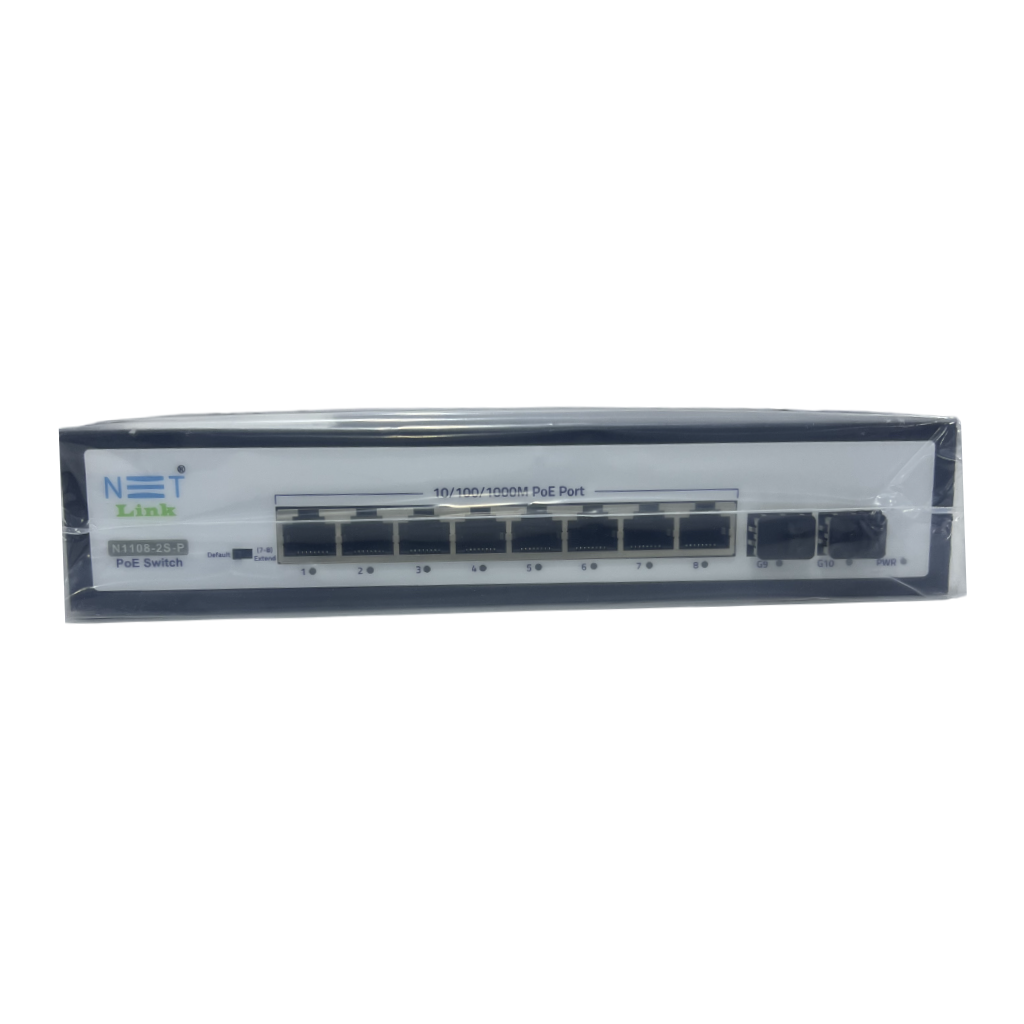 Netlink 8-Port PoE Switch with 2 Gigabit Uplink Ports (N1108-2S-P)
