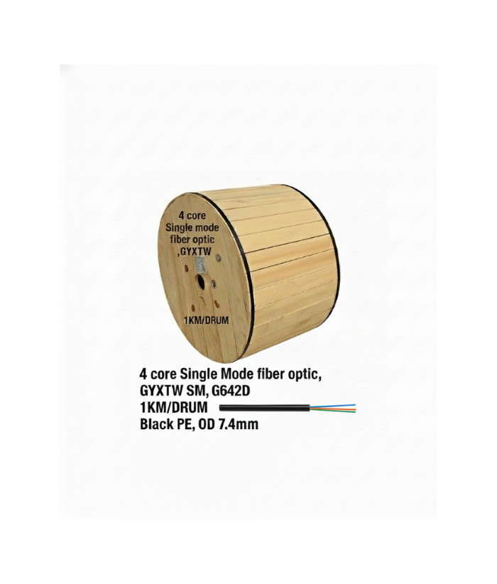 Fiber Optic Cable 4 core,outoodr, Single Model fiber optic ,GYXTW SM, G642D  1KM/DRUM HZL-T5800-25-4C 