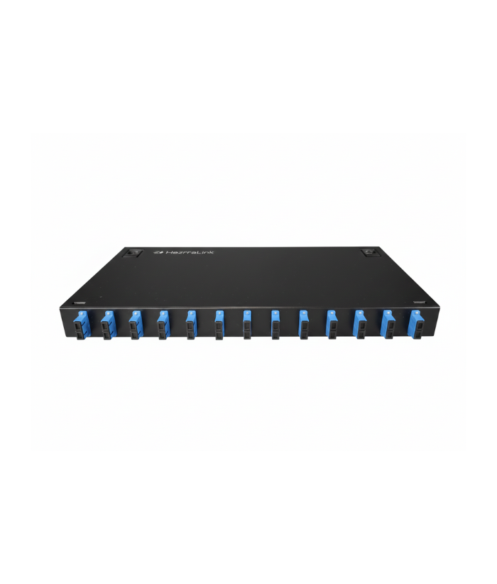 T5837 -25 - Fully loaded ODF Single Mode with Adators and pigtails Fixed type fiber optic patch panel, 1U, 12 ports,