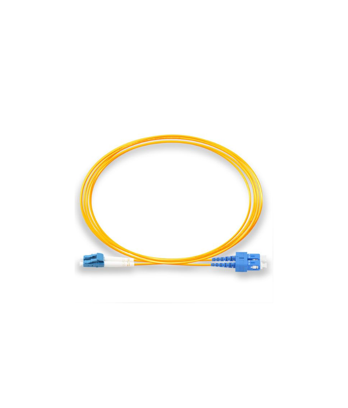 SC/UPC to LC/UPC Single Mode Duplex Fiber Optic Patch Cord 1m