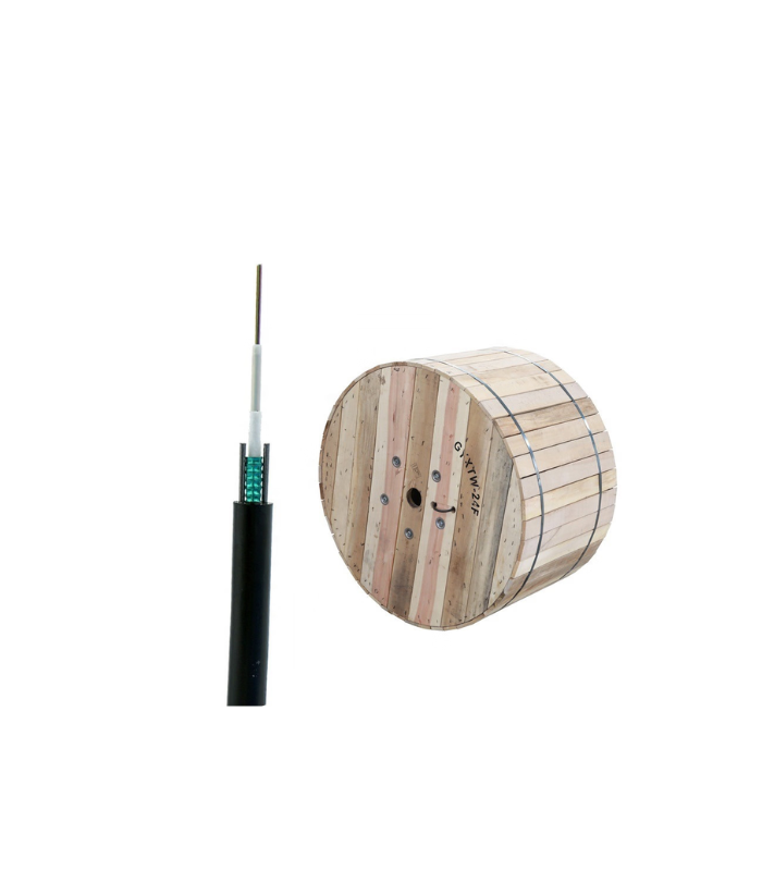 HZL 6 Core Outdoor Single Mode Fiber Optic Cable GYXTW G.652D 1km/Drum