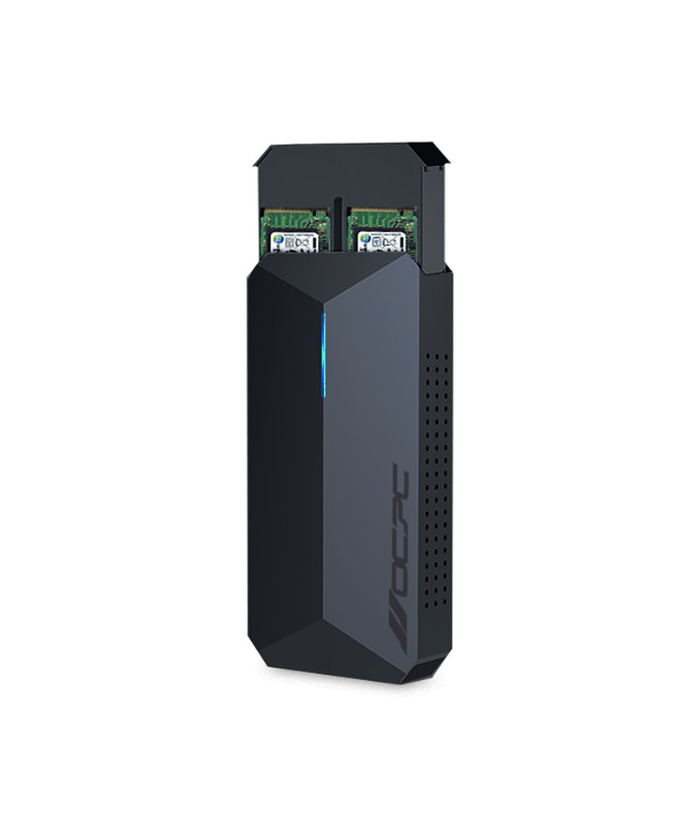 OCPC AZZ-200 Azzurro Duo M.2 SSD Enclosure - PCIe + NGFF