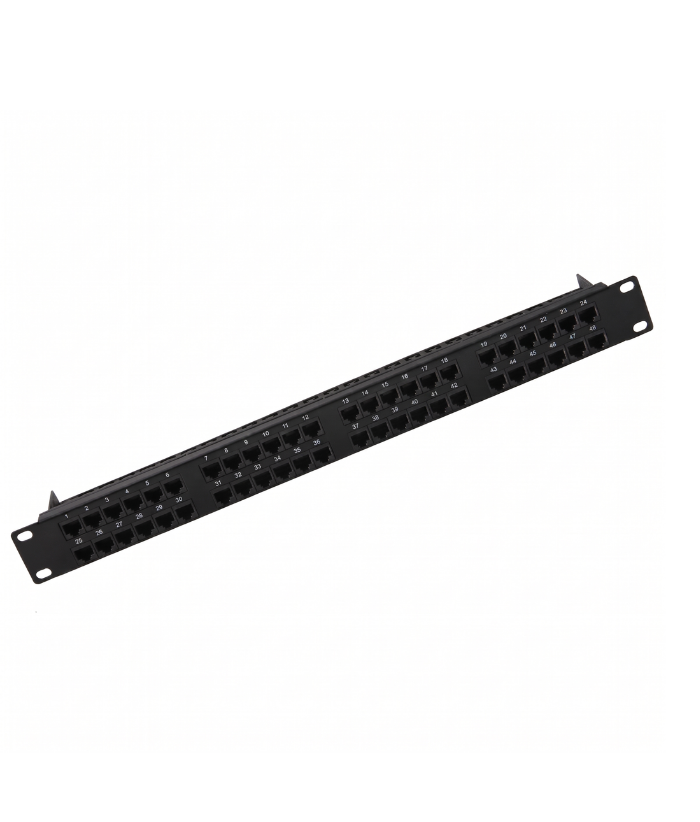 48-Port CAT6 STP 1U Shielded Network Patch Panel
