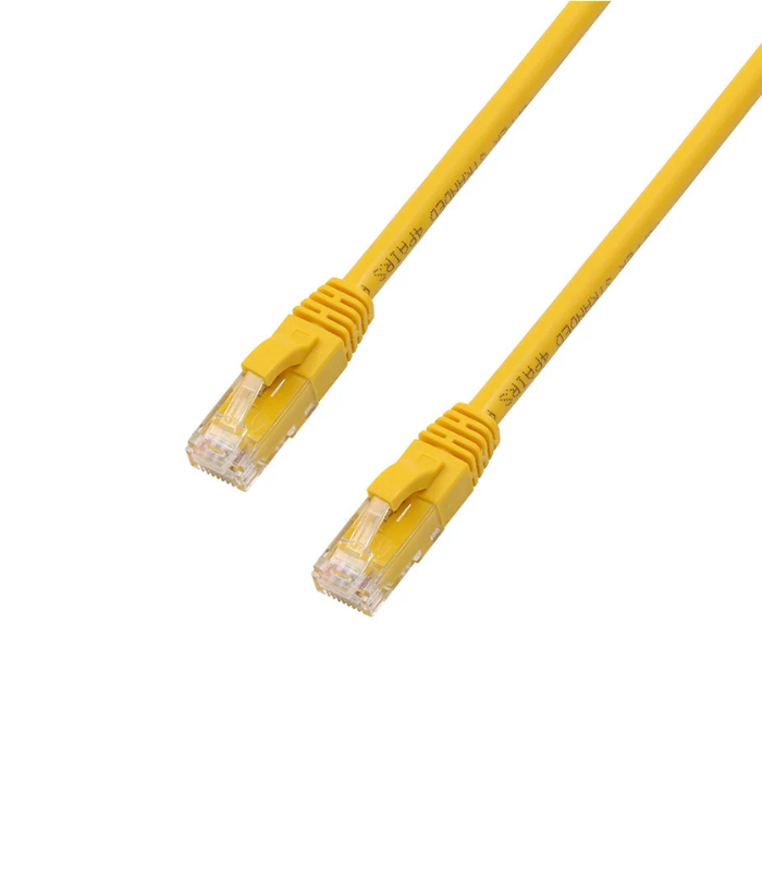 CAT6 UTP Patch Cord, 5M, Full Copper, 24AWG, Fluke Passed, Yellow