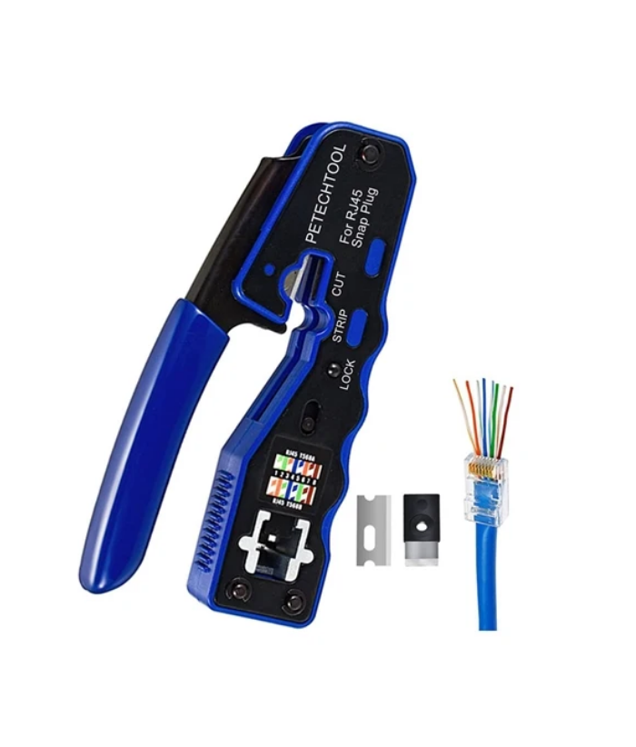 N618E Compact Pass-Through RJ45 Crimper Tool for Cat6