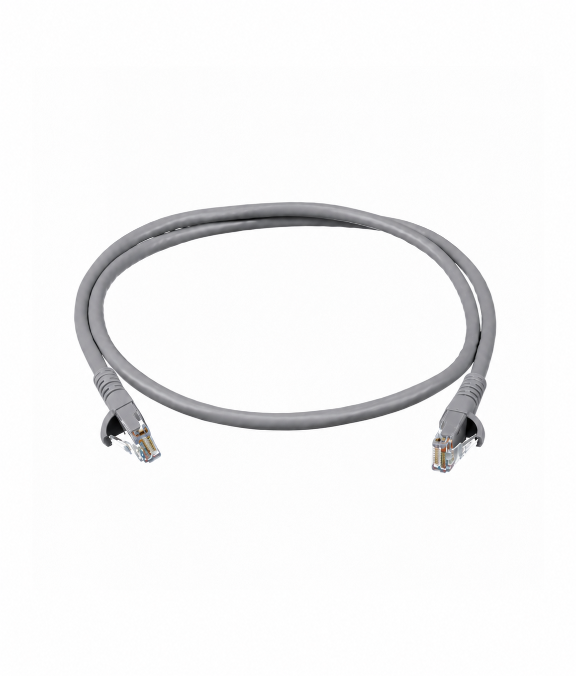 CAT6 UTP Patch Cord, 1M, Full Copper, 24AWG, Fluke Passed, Gray