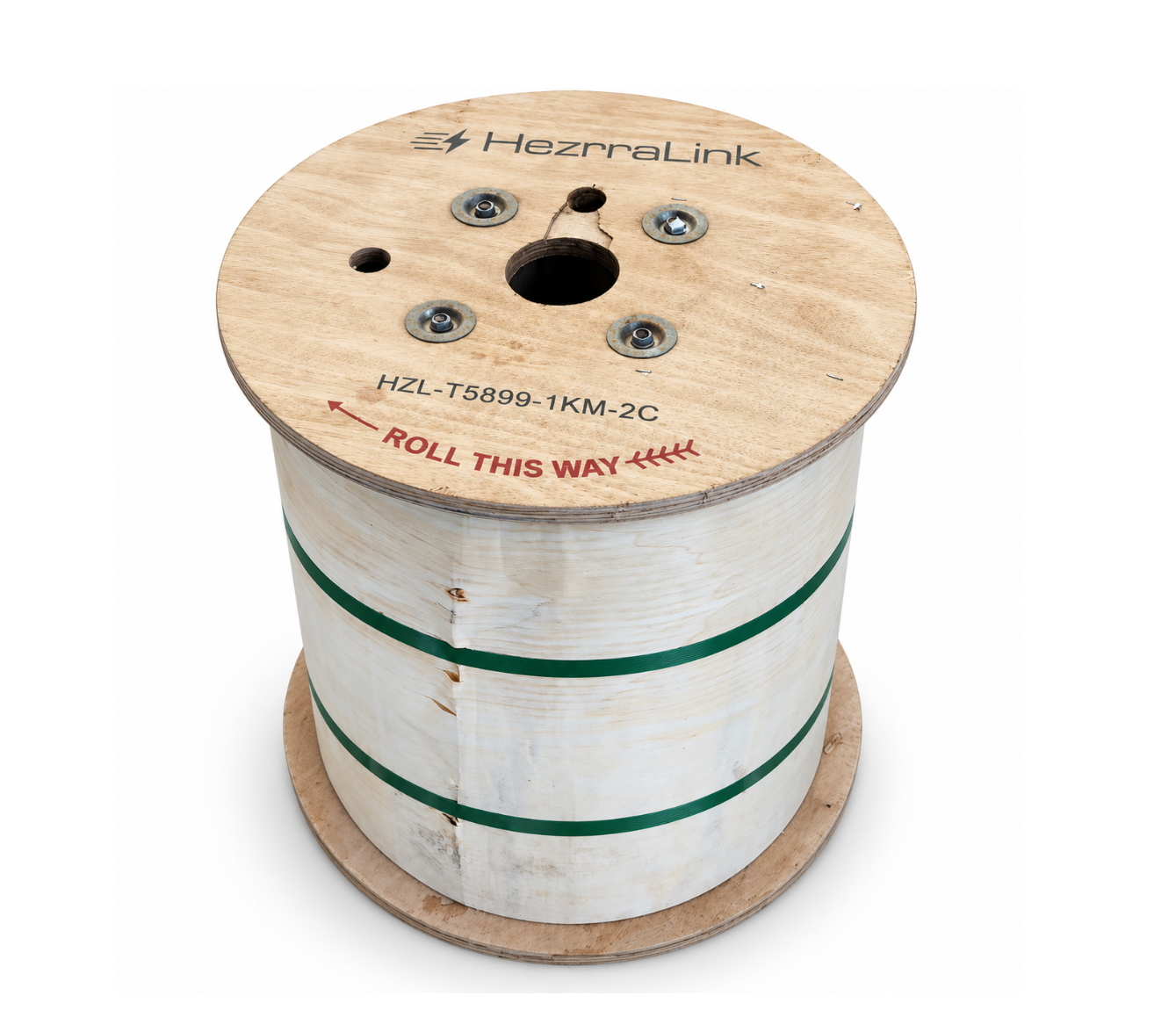 HZL 2 Core Outdoor Single Mode Fiber Optic Cable GYXTW G.652D 1KM/Drum