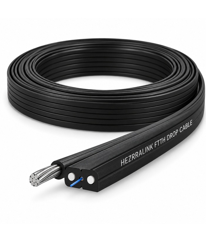 HezrraLink FTTH Drop Cable 1 Core GJYXFCH-1B6a2 1km / HZL-T5889-26